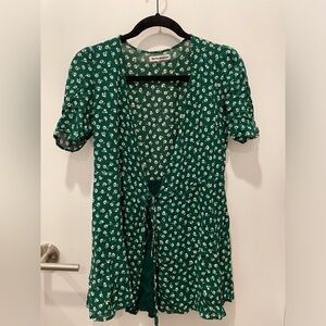 Reformation floral green dress